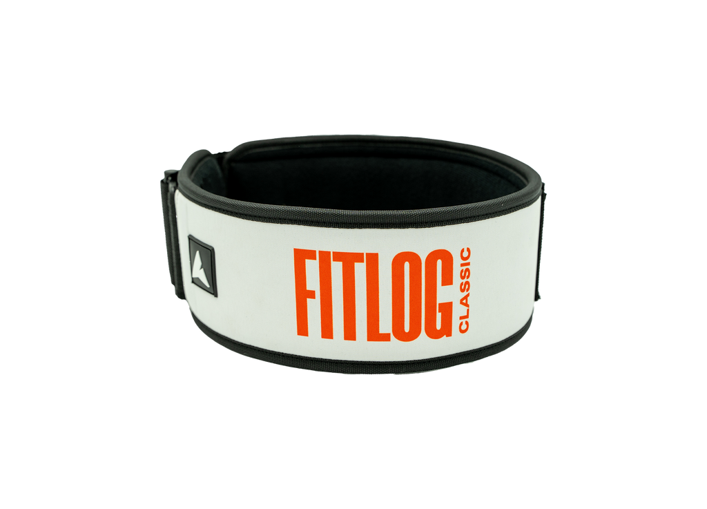 Ceinture d’haltérophilie 4" RYLIX Édition Spéciale FITLOG CLASSIC White